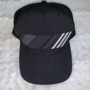 𝅺ADIDAS gold black mesh trucker hat ball cap